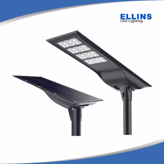 Iluminação pública LED solar integrada IP66 30W 50W 60W 80W com sensor de movimento