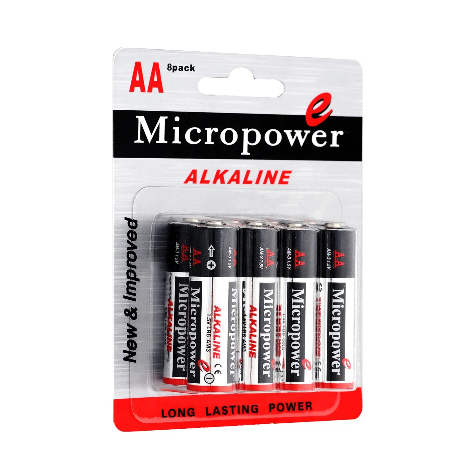 Bateria tamanho AA Lr6 de 1,5 V com RoHS Ce